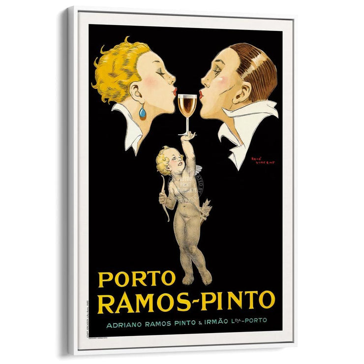 Porto Ramos-Pinto | France A3 297 X 420Mm 11.7 16.5 Inches / Canvas Floating Frame - White Timber