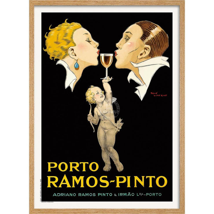 Porto Ramos-Pinto | France A3 297 X 420Mm 11.7 16.5 Inches / Framed Print - Natural Oak Timber Art