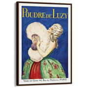 Poudre De Luzy 1919 | France A3 297 X 420Mm 11.7 16.5 Inches / Canvas Floating Frame - Dark Oak