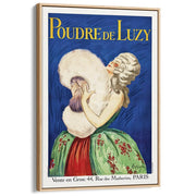 Poudre De Luzy 1919 | France A3 297 X 420Mm 11.7 16.5 Inches / Canvas Floating Frame - Natural Oak
