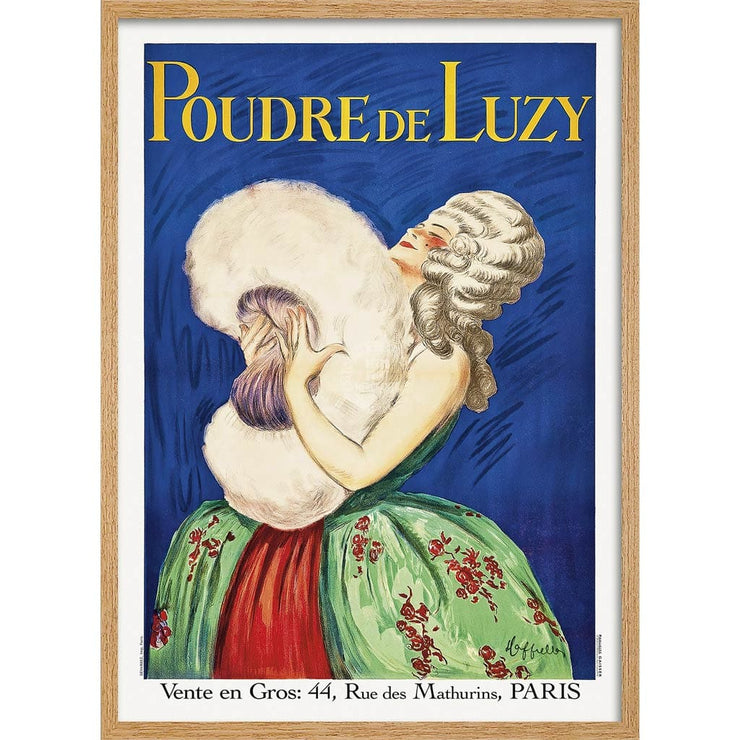 Poudre De Luzy 1919 | France A3 297 X 420Mm 11.7 16.5 Inches / Framed Print - Natural Oak Timber Art