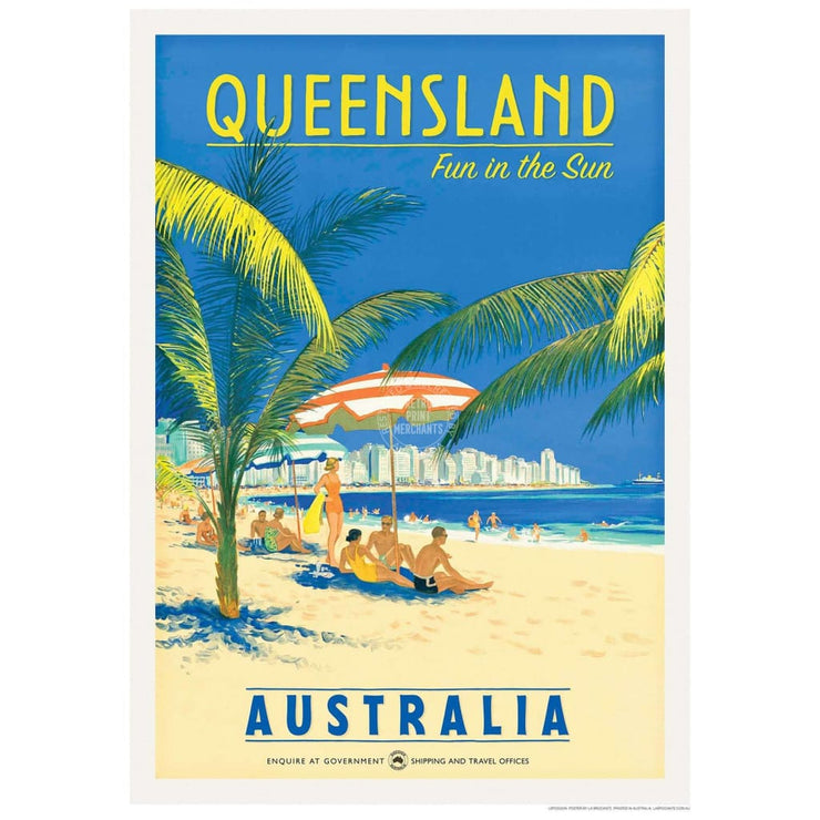 Queensland Fun In The Sun | Australia 422Mm X 295Mm 16.6 11.6 A3 / Unframed Print Art