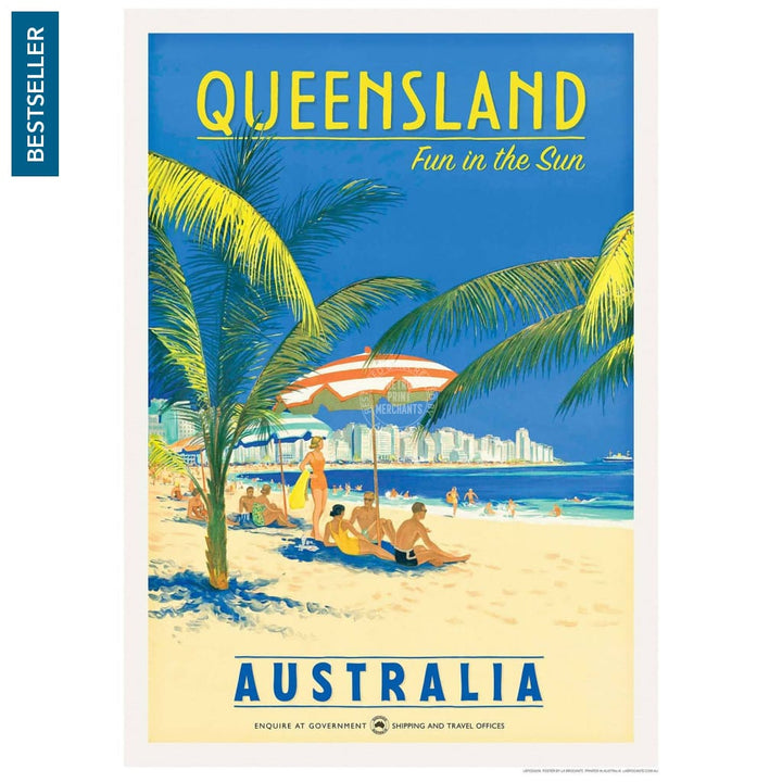 Queensland Fun In The Sun | Australia 422Mm X 295Mm 16.6 11.6 A3 / Unframed Print Art