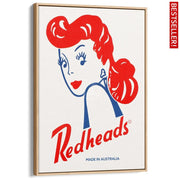 Redheads Matches | Australia A3 297 X 420Mm 11.7 16.5 Inches / Canvas Floating Frame - Natural Oak
