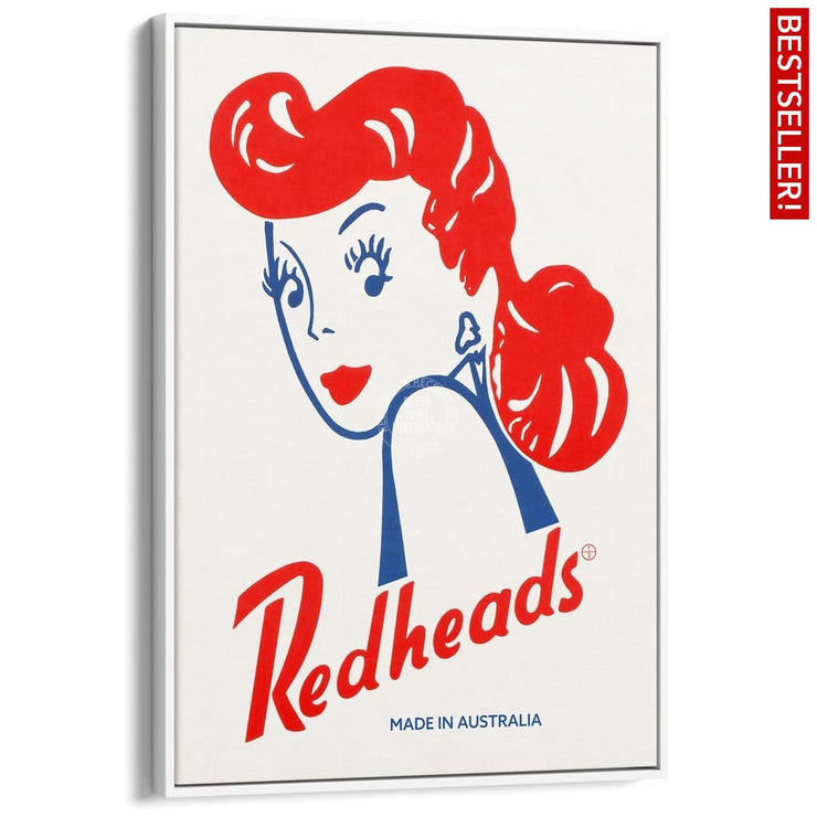 Redheads Matches | Australia A3 297 X 420Mm 11.7 16.5 Inches / Canvas Floating Frame - White Timber