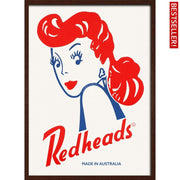 Redheads Matches | Australia A3 297 X 420Mm 11.7 16.5 Inches / Framed Print - Dark Oak Timber Art