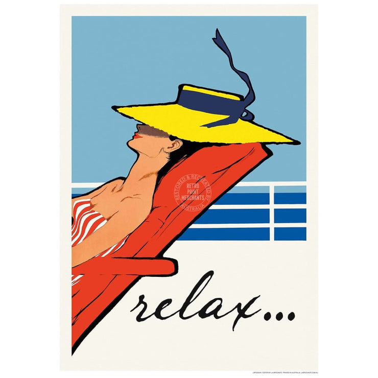 Relax | France 422Mm X 295Mm 16.6 11.6 A3 / Unframed Print Art