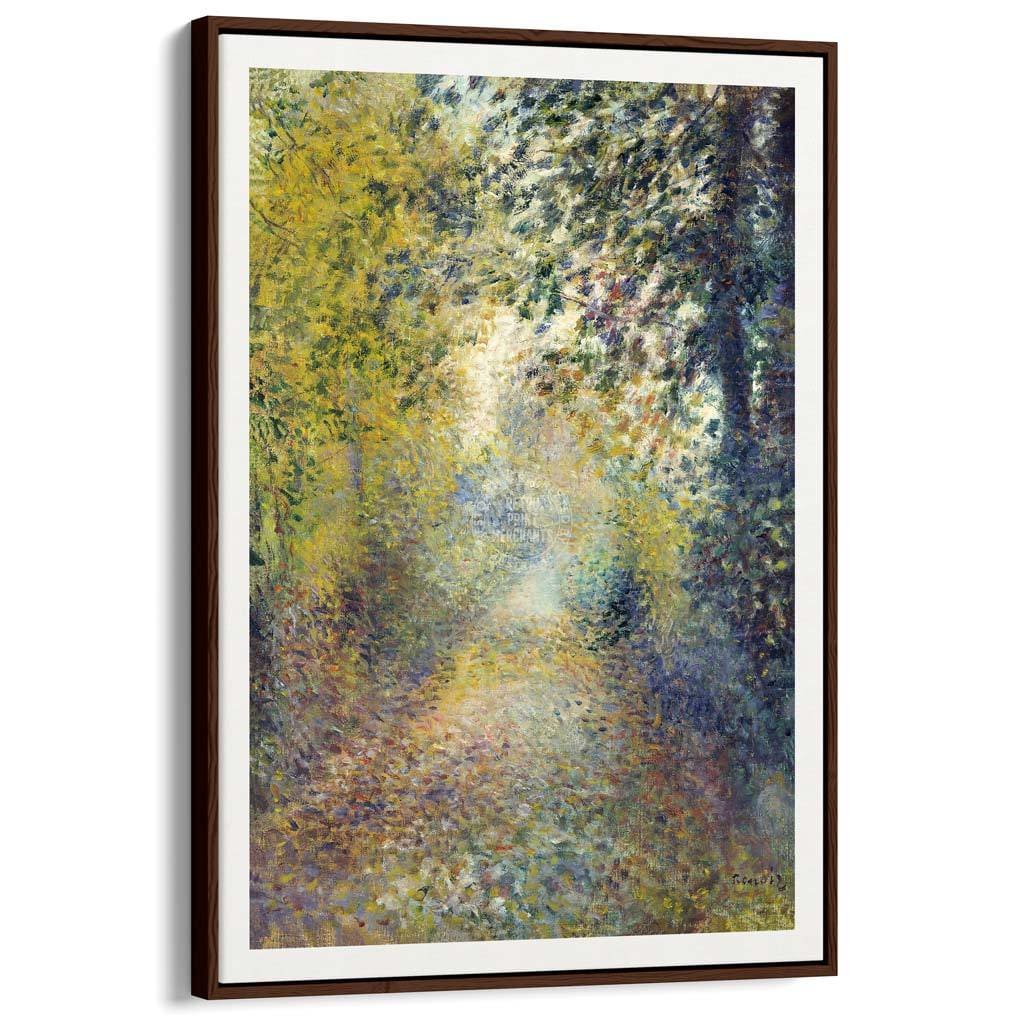 Renoir In The Woods | France A3 297 X 420Mm 11.7 16.5 Inches / Canvas Floating Frame - Dark Oak