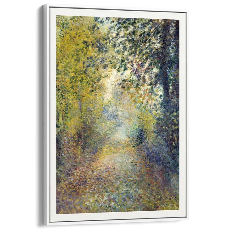Renoir In The Woods | France A3 297 X 420Mm 11.7 16.5 Inches / Canvas Floating Frame - White Timber