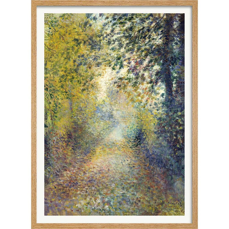 Renoir In The Woods | France A3 297 X 420Mm 11.7 16.5 Inches / Framed Print - Natural Oak Timber Art