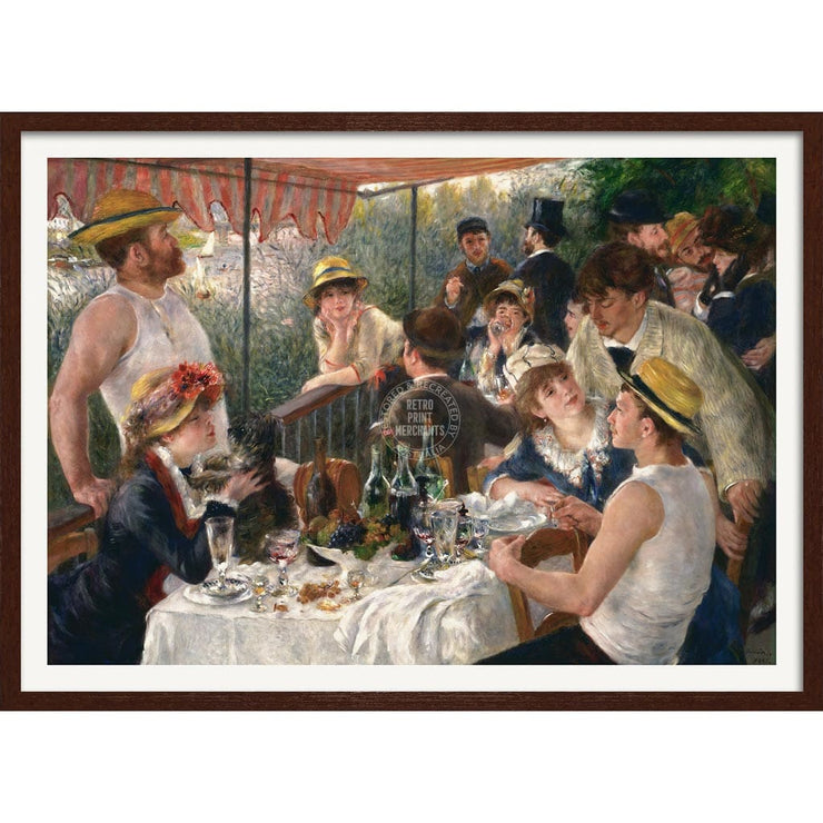 Renoir Luncheon Of The Boating Party | France A3 297 X 420Mm 11.7 16.5 Inches / Framed Print - Dark