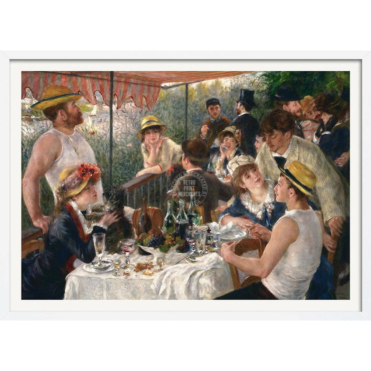 Renoir Luncheon Of The Boating Party | France A3 297 X 420Mm 11.7 16.5 Inches / Framed Print - White