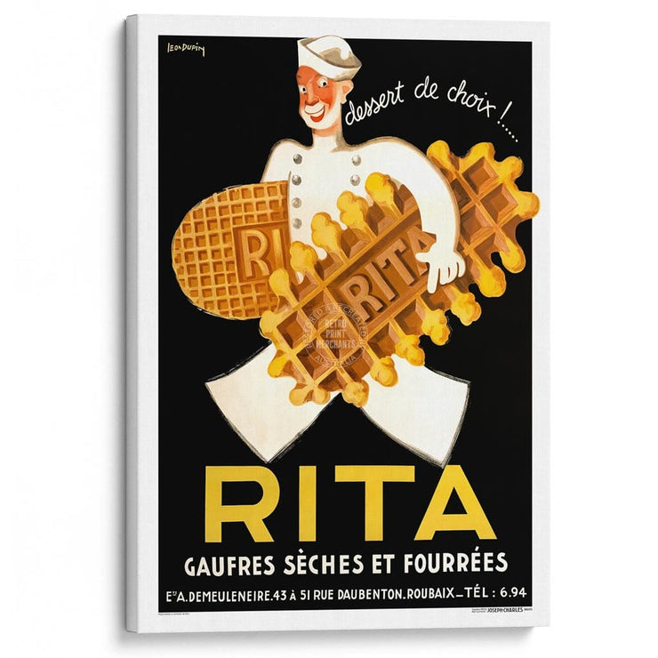 Rita The Dessert Of Choice | France A3 297 X 420Mm 11.7 16.5 Inches / Stretched Canvas Print Art