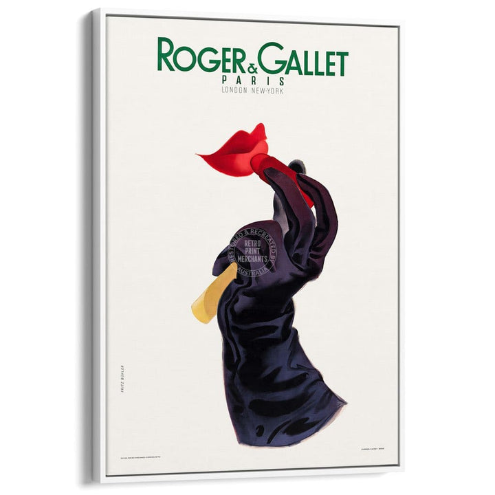 Roger & Gallet | France A3 297 X 420Mm 11.7 16.5 Inches / Canvas Floating Frame - White Timber Print