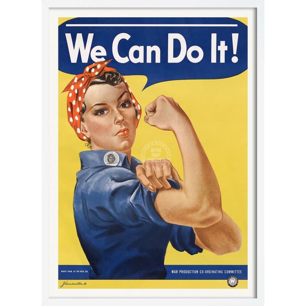 Rosie The Riveter | Usa 422Mm X 295Mm 16.6 11.6 A3 / White Print Art