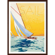 Sail | France A3 297 X 420Mm 11.7 16.5 Inches / Framed Print - Dark Oak Timber Art