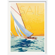 Sail | France A3 297 X 420Mm 11.7 16.5 Inches / Framed Print - White Timber Art