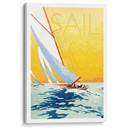 Sail | France A3 297 X 420Mm 11.7 16.5 Inches / Stretched Canvas Print Art