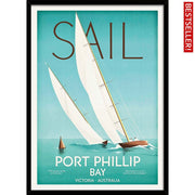 Sail Port Phillip Bay | Australia 422Mm X 295Mm 16.6 11.6 A3 / Black Print Art