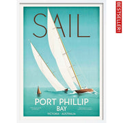 Sail Port Phillip Bay | Australia 422Mm X 295Mm 16.6 11.6 A3 / White Print Art