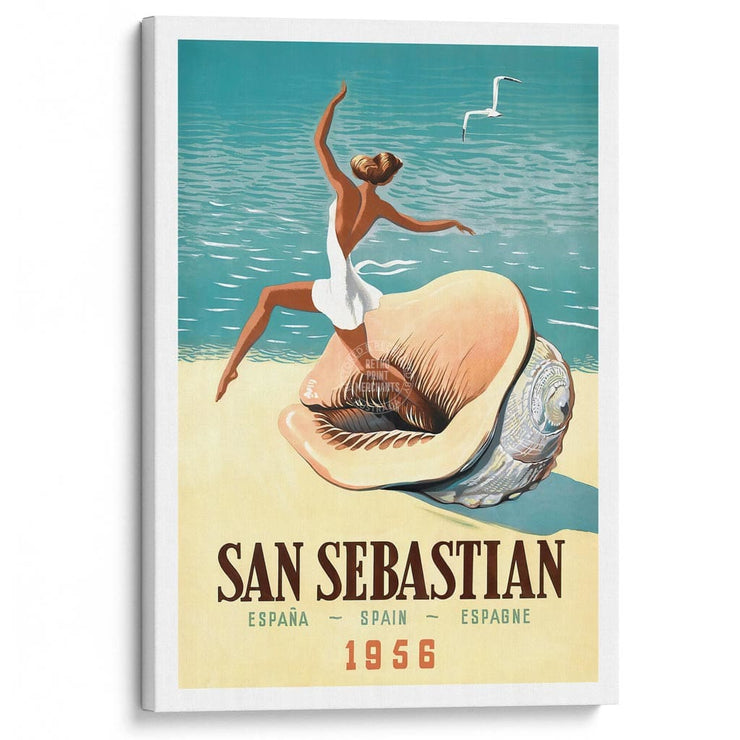 San Sebastian | Spain A3 297 X 420Mm 11.7 16.5 Inches / Stretched Canvas Print Art