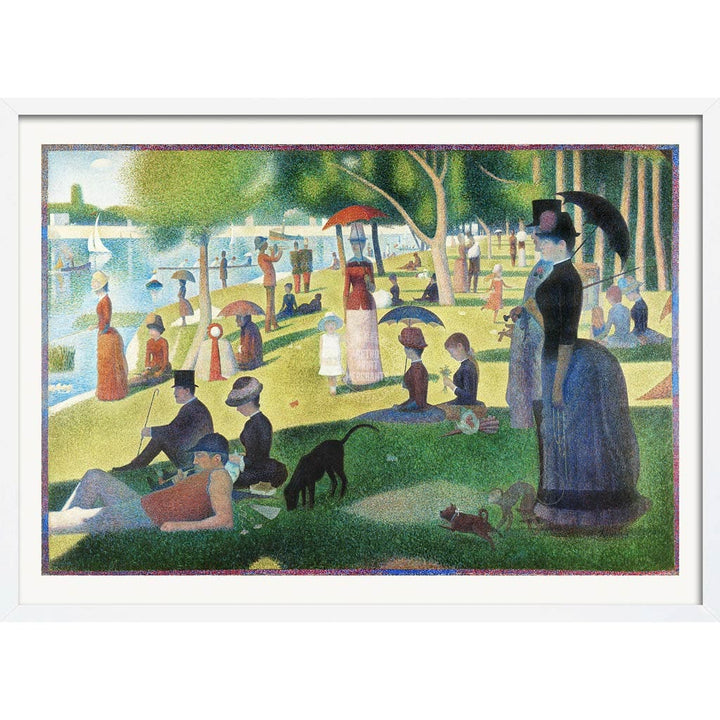 Seurat La Grande Jatte | France A3 297 X 420Mm 11.7 16.5 Inches / Framed Print - White Timber Art