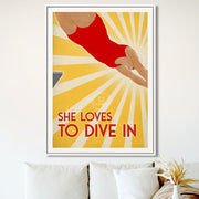 She Loves To Dive In | Australia Print Art