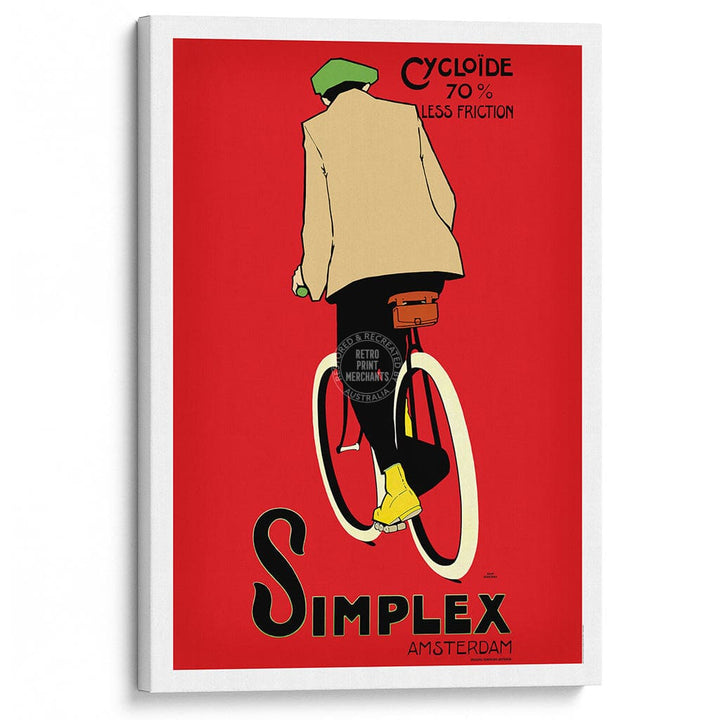 Simplex Cycling Tyres | Holland A3 297 X 420Mm 11.7 16.5 Inches / Stretched Canvas Print Art