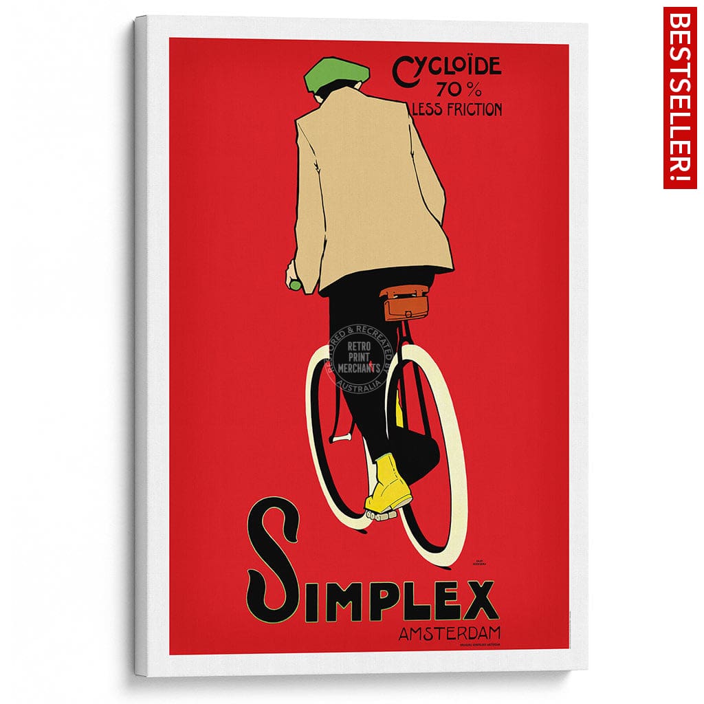Simplex Cycling Tyres | Holland A3 297 X 420Mm 11.7 16.5 Inches / Stretched Canvas Print Art