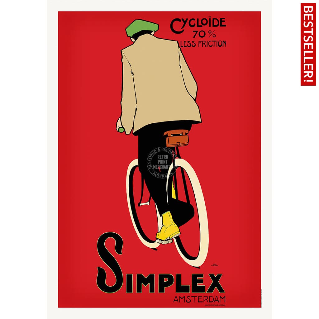 Simplex Cycling Tyres | Holland A3 297 X 420Mm 11.7 16.5 Inches / Unframed Print Art