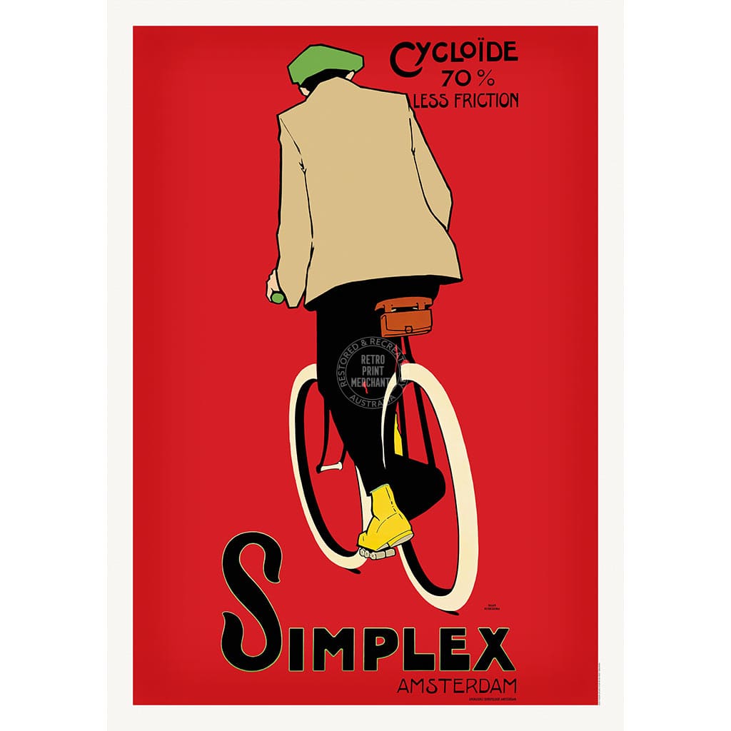 Simplex Cycling Tyres | Holland A3 297 X 420Mm 11.7 16.5 Inches / Unframed Print Art