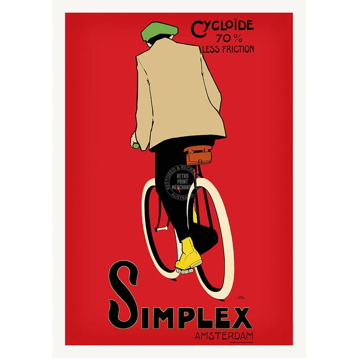 Simplex Cycling Tyres | Holland A3 297 X 420Mm 11.7 16.5 Inches / Unframed Print Art
