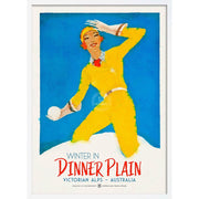 Ski Dinner Plain | Australia 422Mm X 295Mm 16.6 11.6 A3 / White Print Art