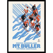 Ski Mount Buller | Australia 422Mm X 295Mm 16.6 11.6 A3 / Black Print Art