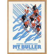 Ski Mount Buller | Australia 422Mm X 295Mm 16.6 11.6 A3 / Natural Oak Print Art