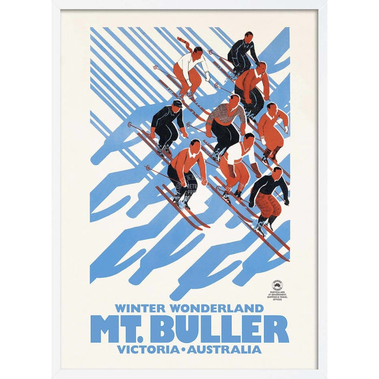Ski Mount Buller | Australia 422Mm X 295Mm 16.6 11.6 A3 / White Print Art
