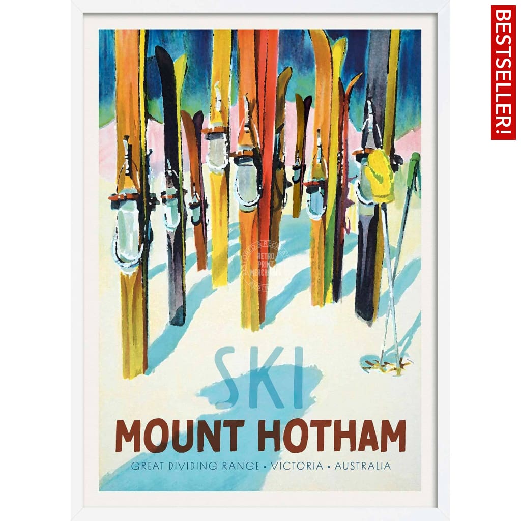 Ski Mount Hotham | Australia 422Mm X 295Mm 16.6 11.6 A3 / White Print Art