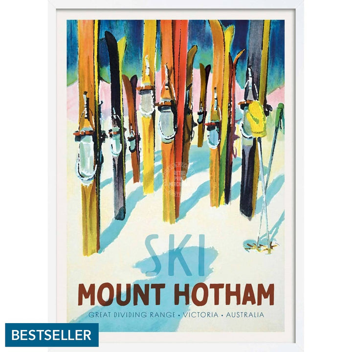 Ski Mount Hotham | Australia 422Mm X 295Mm 16.6 11.6 A3 / White Print Art