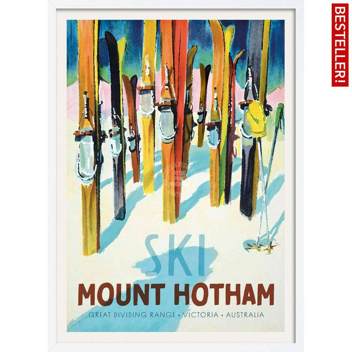 Ski Mount Hotham | Australia 422Mm X 295Mm 16.6 11.6 A3 / White Print Art