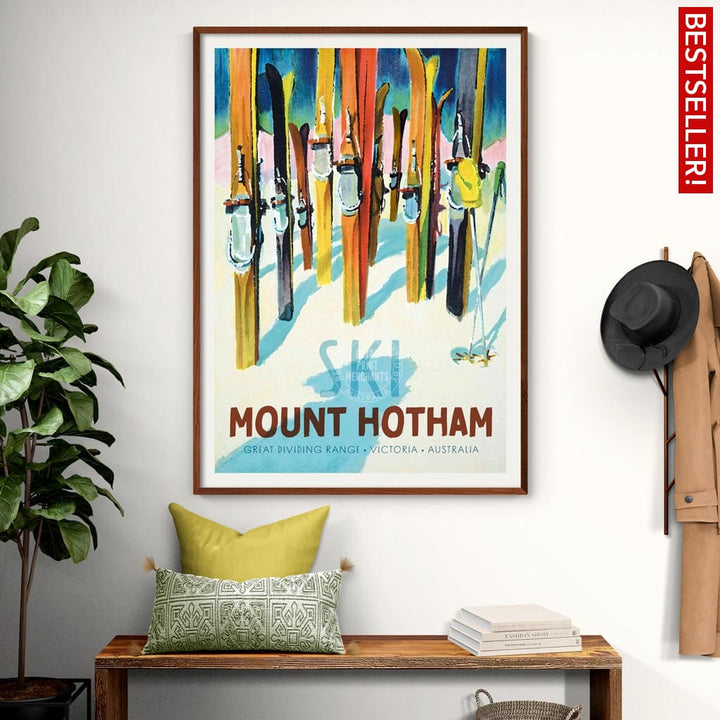 Ski Mount Hotham | Australia A3 297 X 420Mm 11.7 16.5 Inches / Unframed Print Art