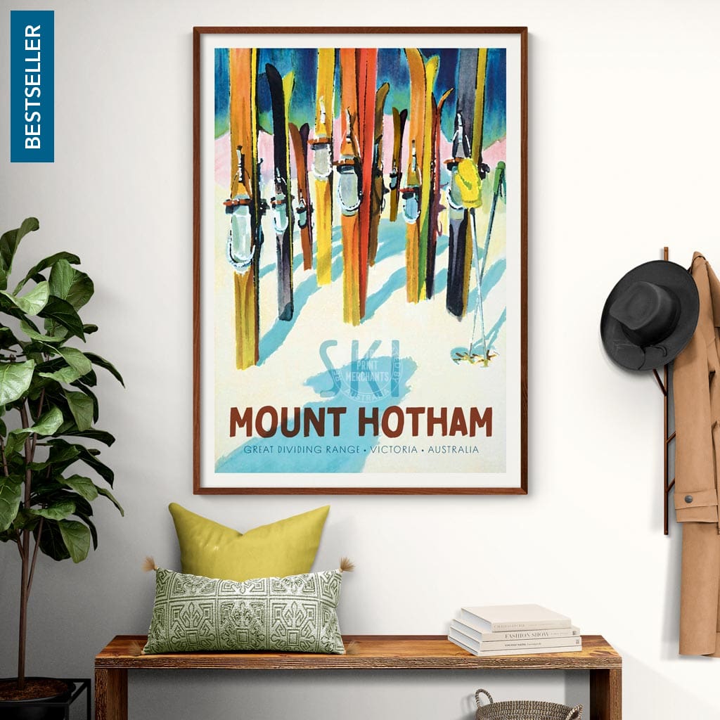 Ski Mount Hotham | Australia A3 297 X 420Mm 11.7 16.5 Inches / Unframed Print Art