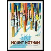 Ski Mount Hotham | Australia 422Mm X 295Mm 16.6 11.6 A3 / Black Print Art