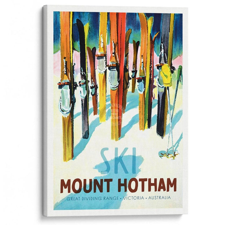 Ski Mount Hotham | Australia A3 297 X 420Mm 11.7 16.5 Inches / Stretched Canvas Print Art