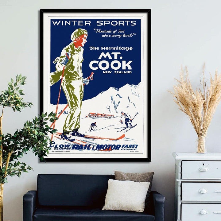 Ski Mt Cook | New Zealand Print Art
