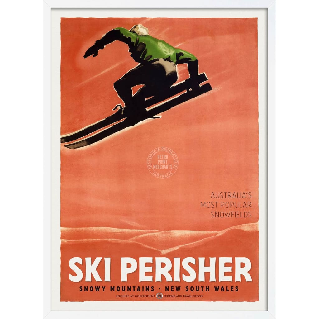 Ski Perisher #2 | Australia 422Mm X 295Mm 16.6 11.6 A3 / White Print Art
