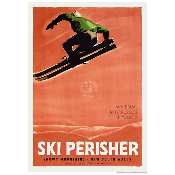 Ski Perisher #2 | Australia 422Mm X 295Mm 16.6 11.6 A3 / Unframed Print Art