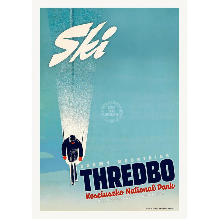 Ski Thredbo | Australia A4 210 X 297Mm 8.3 11.7 Inches / Unframed Print Art