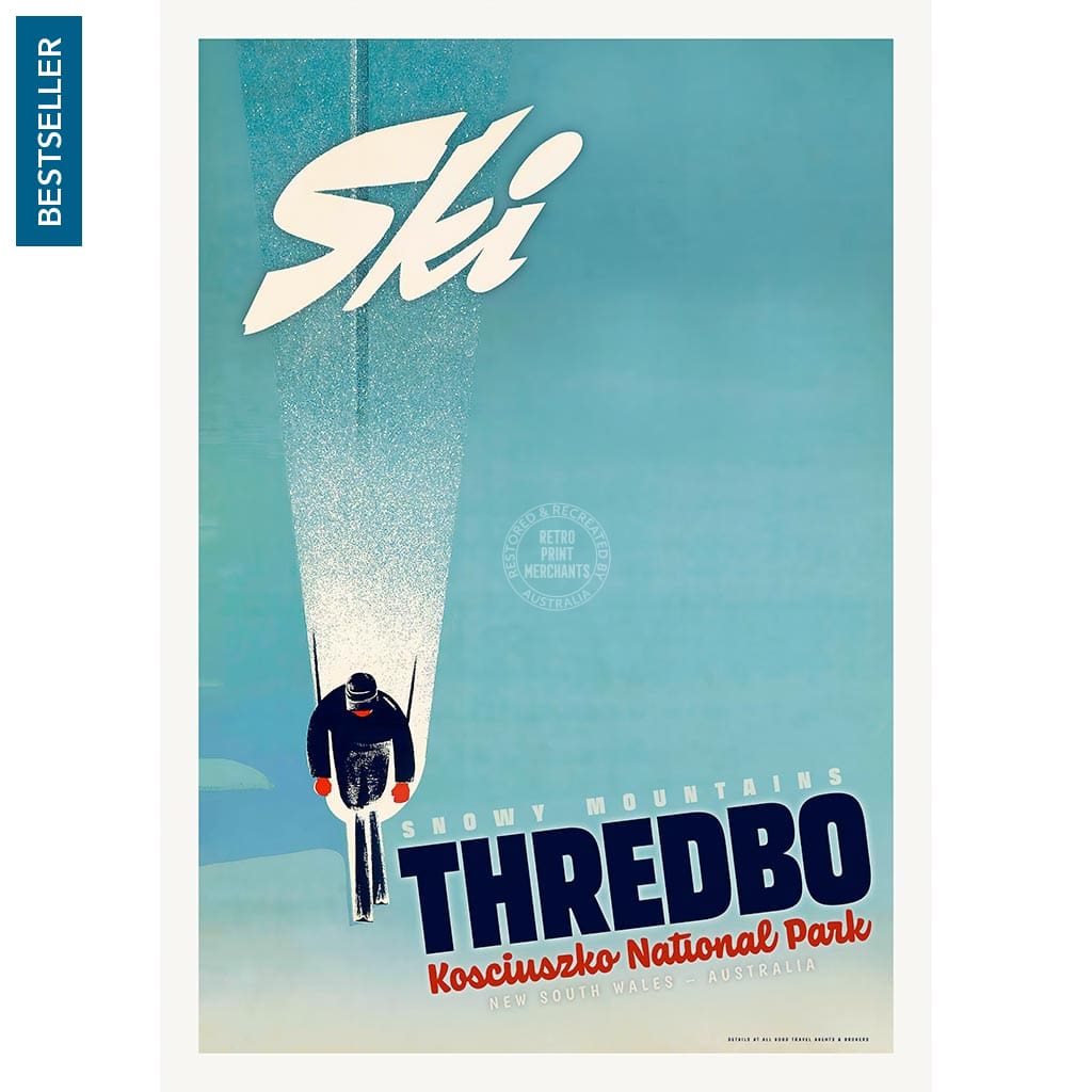 Ski Thredbo | Australia A4 210 X 297Mm 8.3 11.7 Inches / Unframed Print Art
