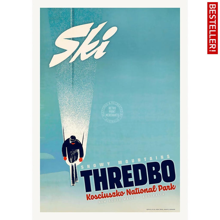 Ski Thredbo | Australia A4 210 X 297Mm 8.3 11.7 Inches / Unframed Print Art