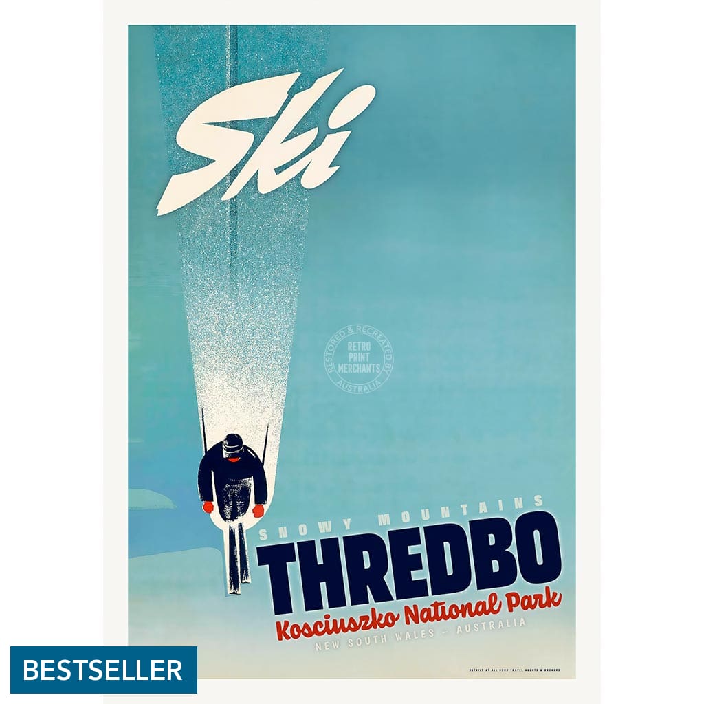Ski Thredbo | Australia A4 210 X 297Mm 8.3 11.7 Inches / Unframed Print Art